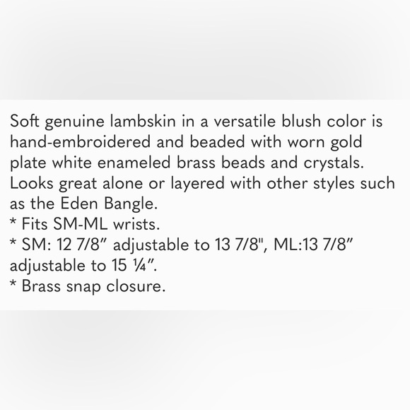 Stella & Dot Cady Beige Leather Wrap Bracelet adjustable with 3 snaps - Picture 3 of 5